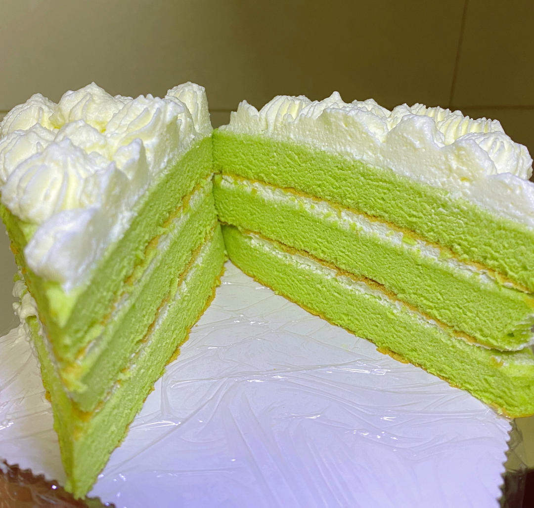 斑斓汁椰浆蛋糕卷（4个蛋，新手自制备用）