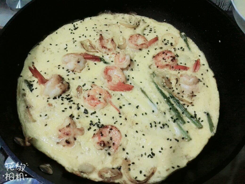 芦笋虾仁早餐蛋饼