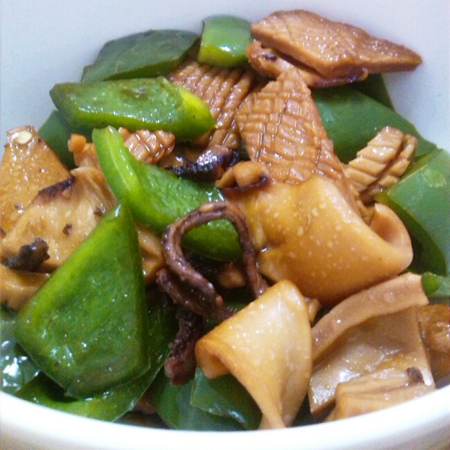 圆椒炒干鱿鱼