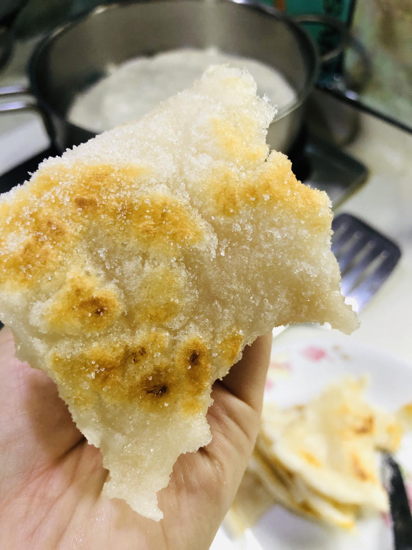 菜鸟也会的糯米粉煎饼