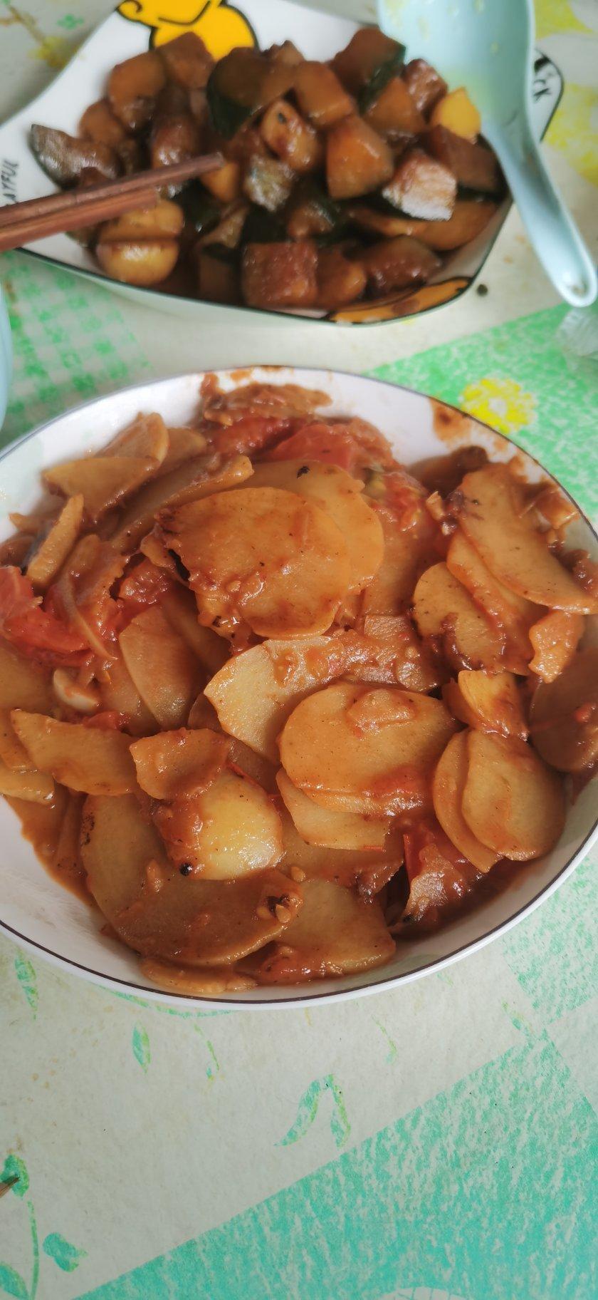西红柿炒土豆