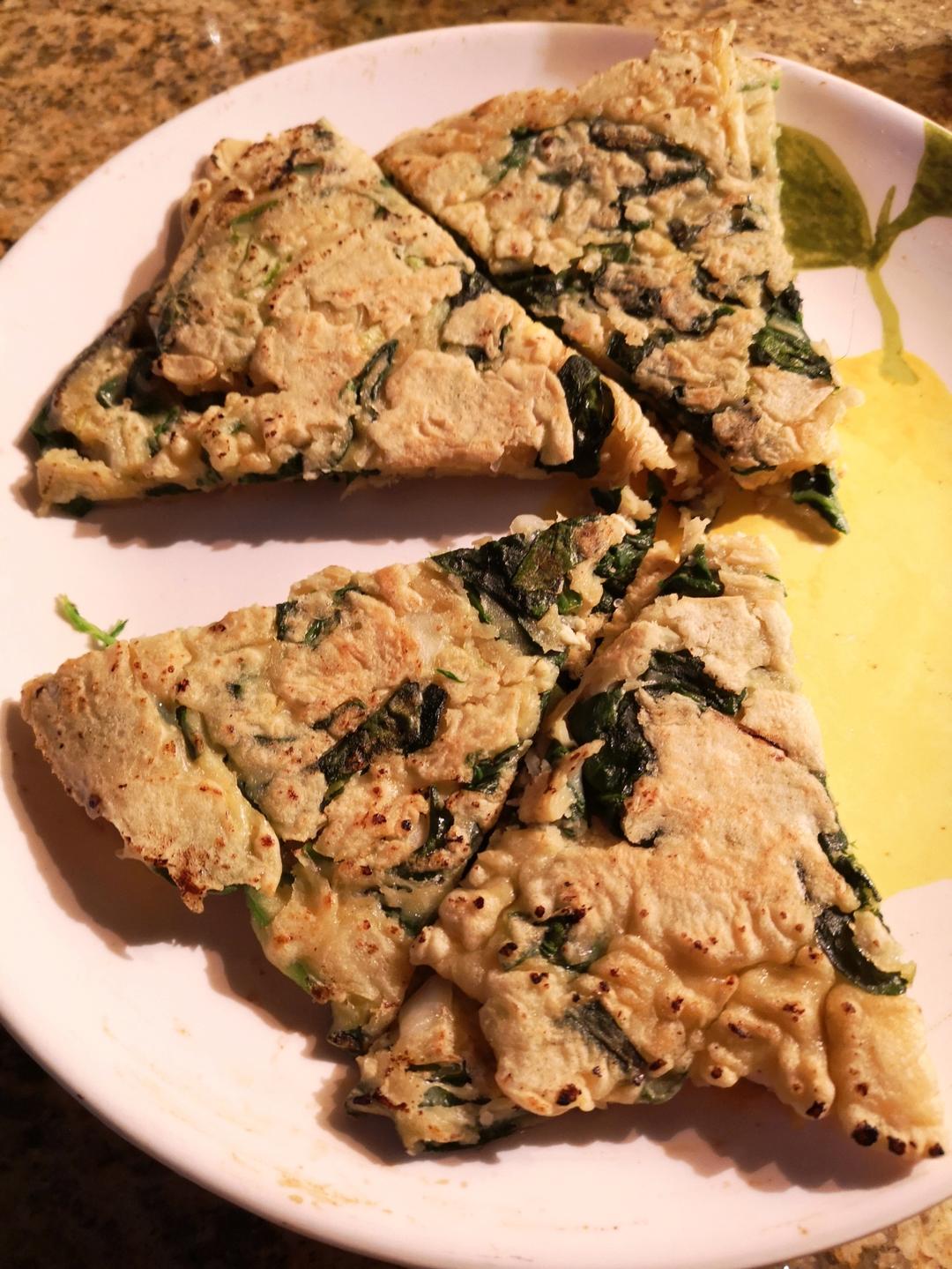 菠菜鸡蛋饼