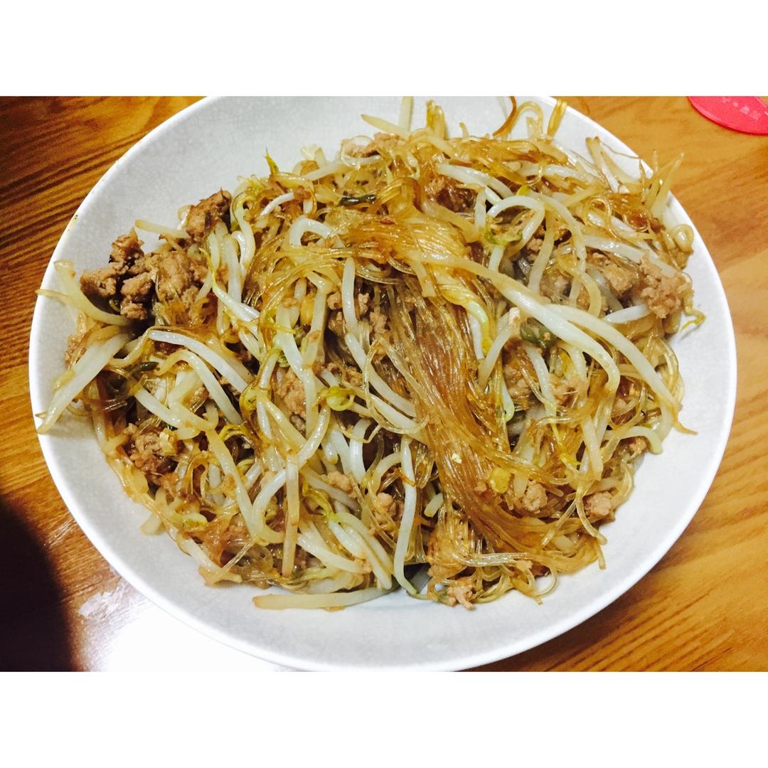 肉末粉丝黄豆芽