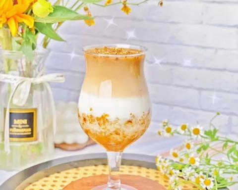 超治愈的桂花酒酿热拿铁的做法