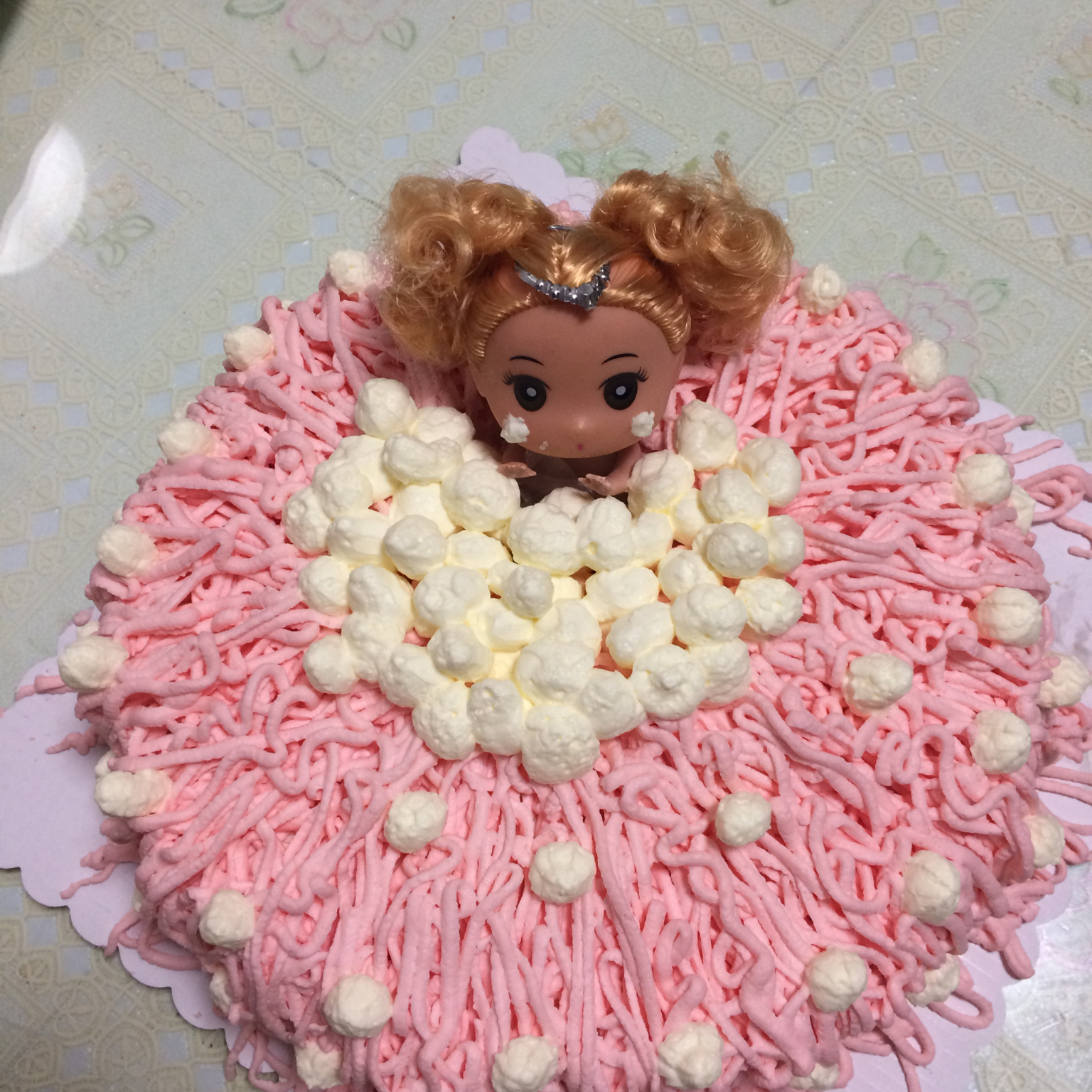 详细步骤制作泡泡浴娃娃蛋糕