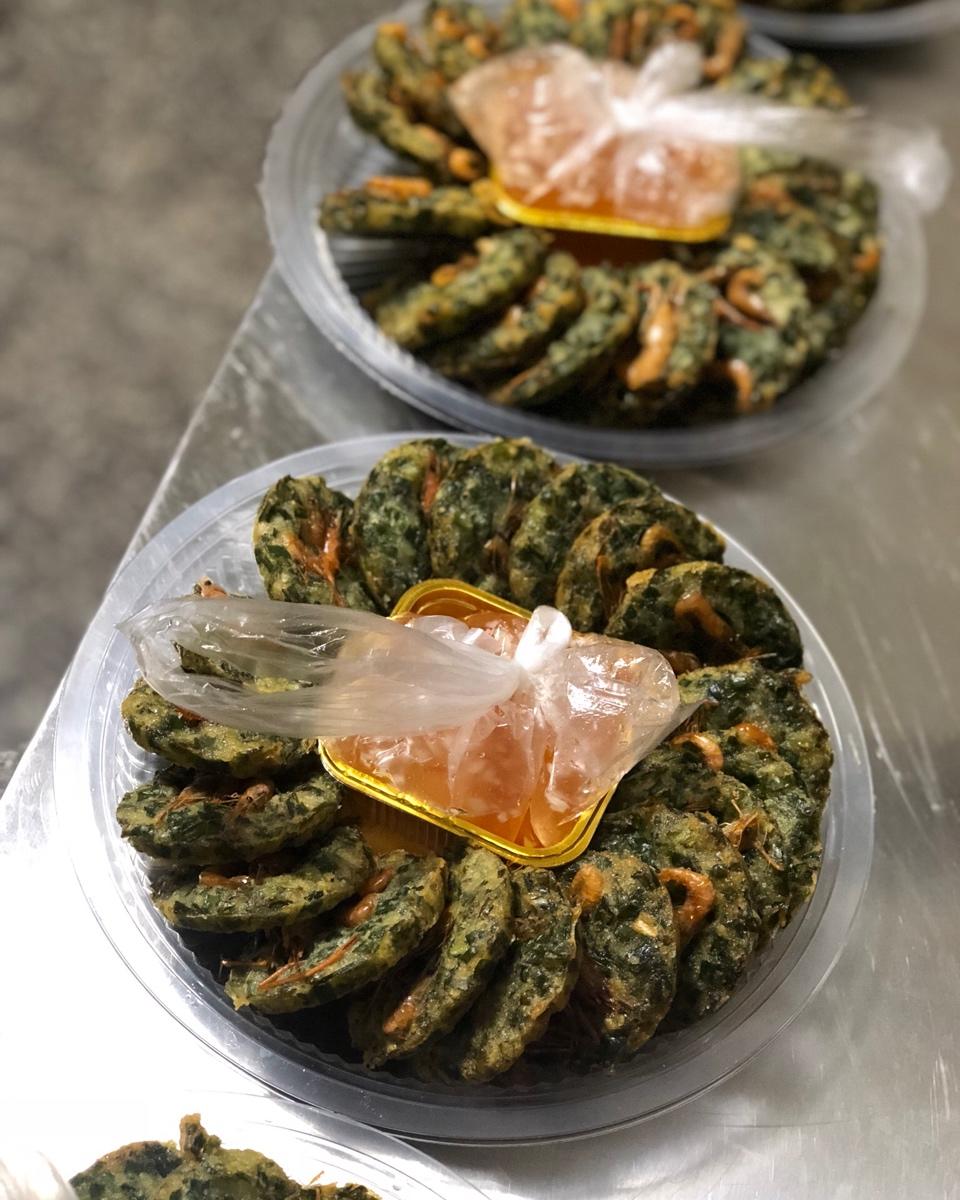 韭菜虾饼