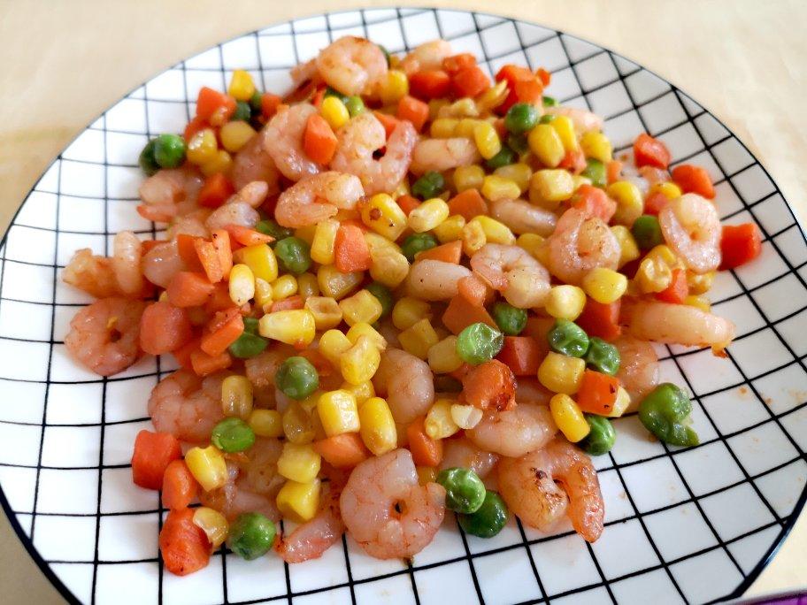 杂菜炒虾仁
