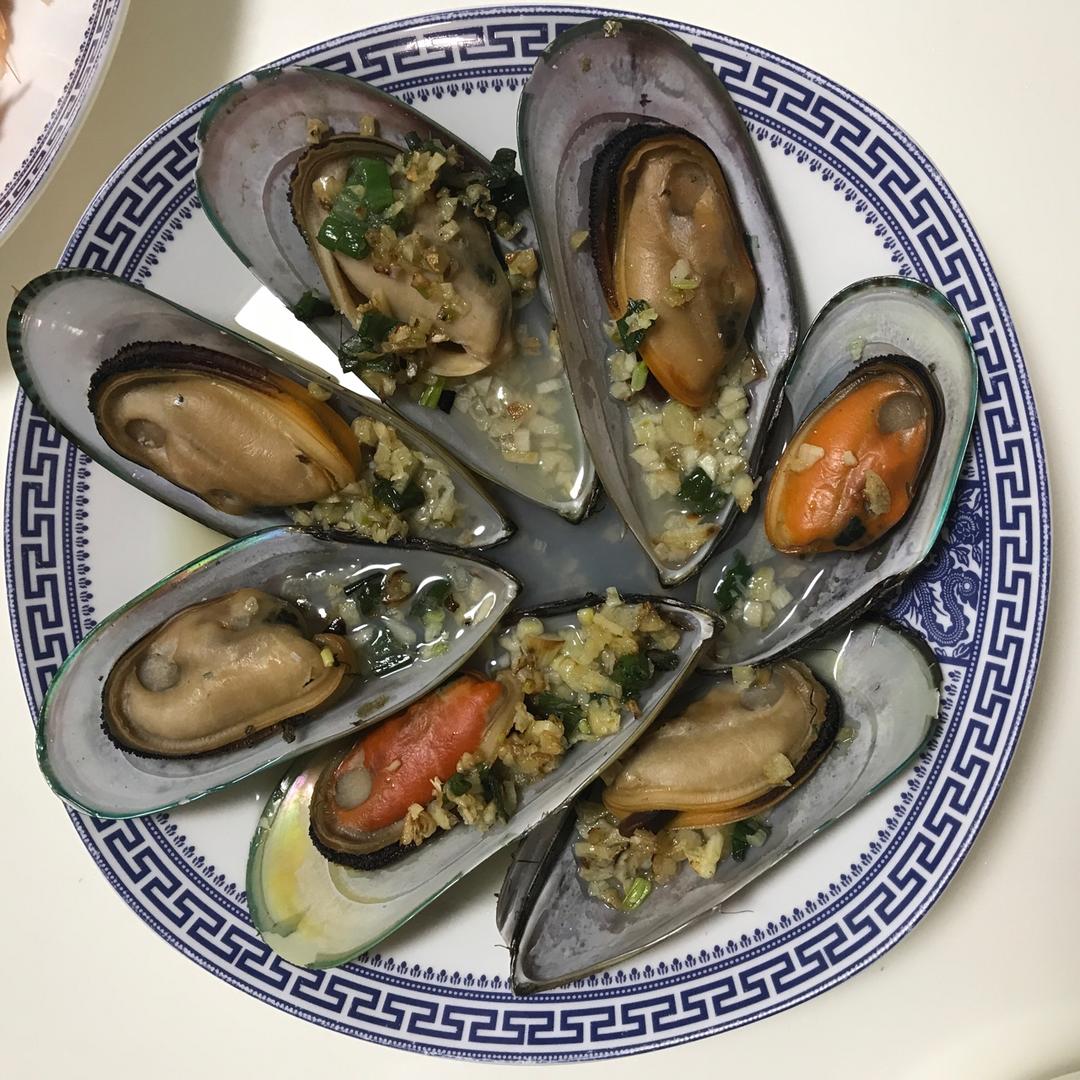【山姆厨房】蒜蓉蒸青口贝