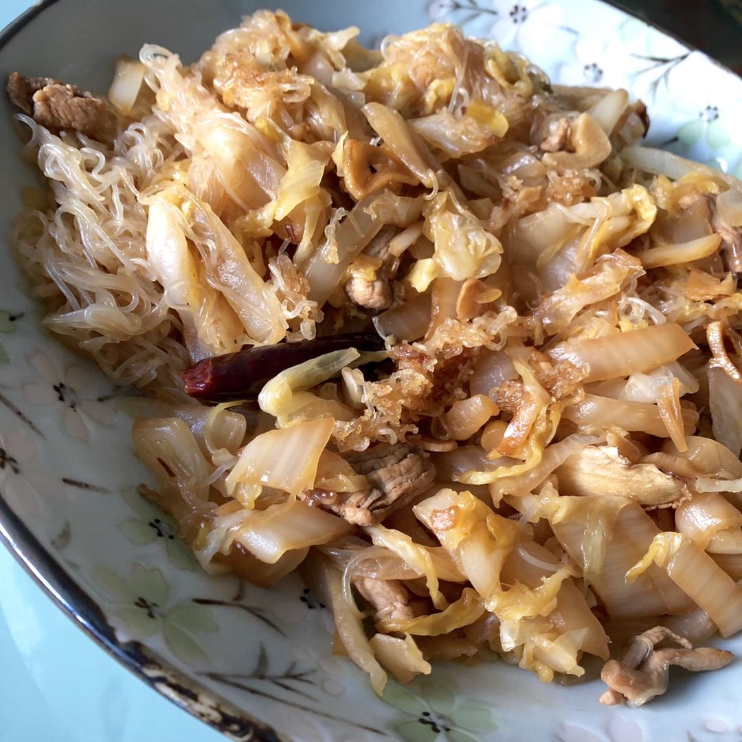 酸菜肉沫炒粉丝