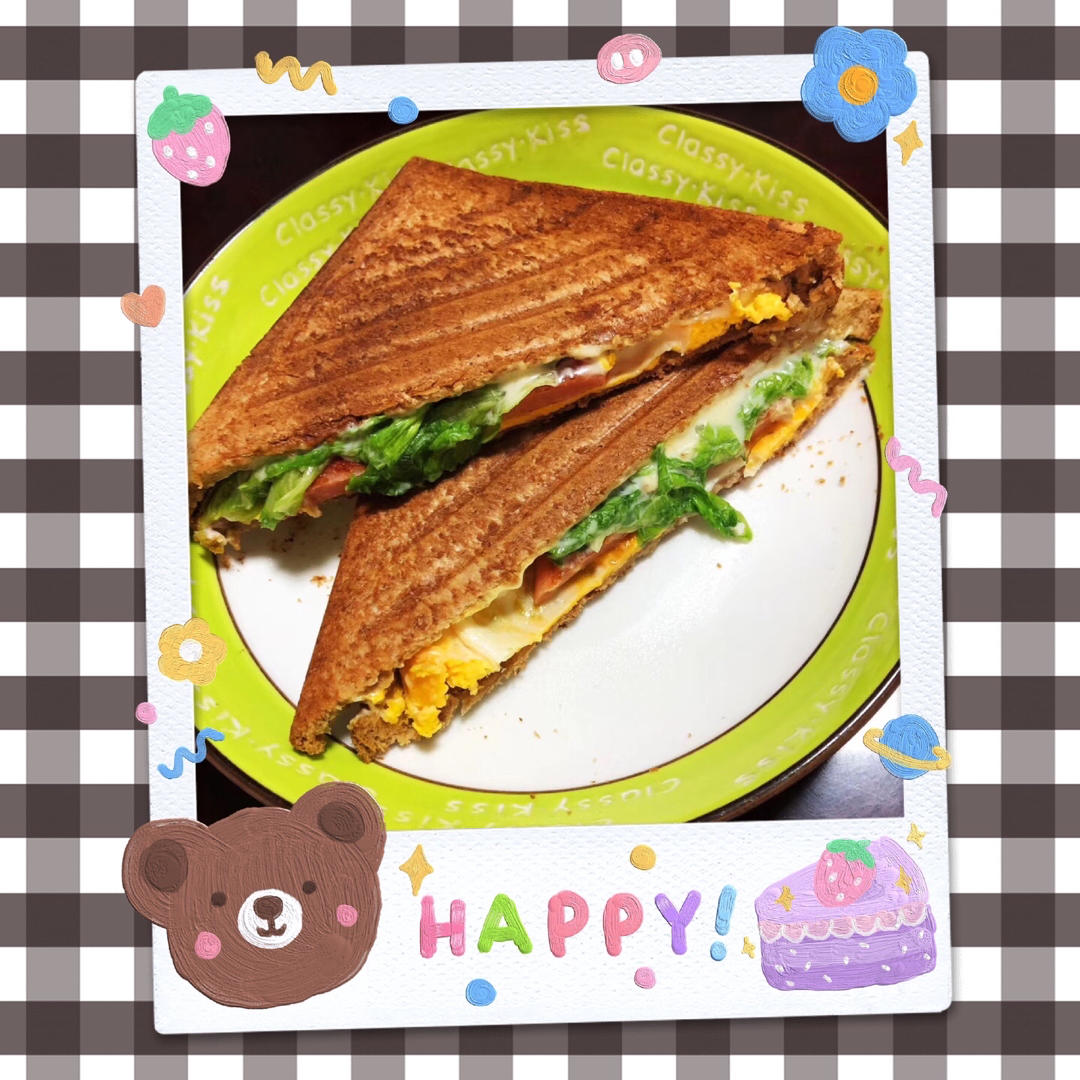 经典搭配 好吃又营养的热压三明治