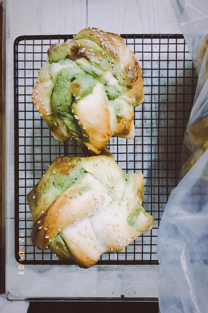 八角星模面包、抹茶奶酥