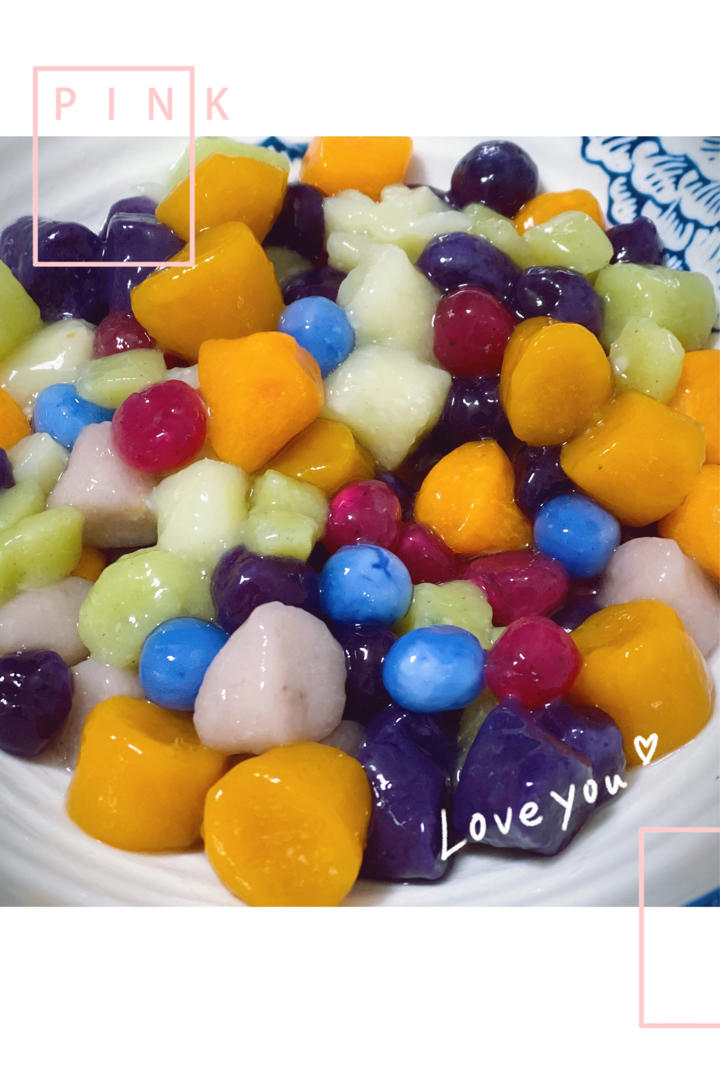 五彩糯米小圆子‼️天然颜色‼️万能搭配