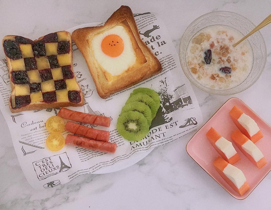 超炫酷的棋盘烤吐司