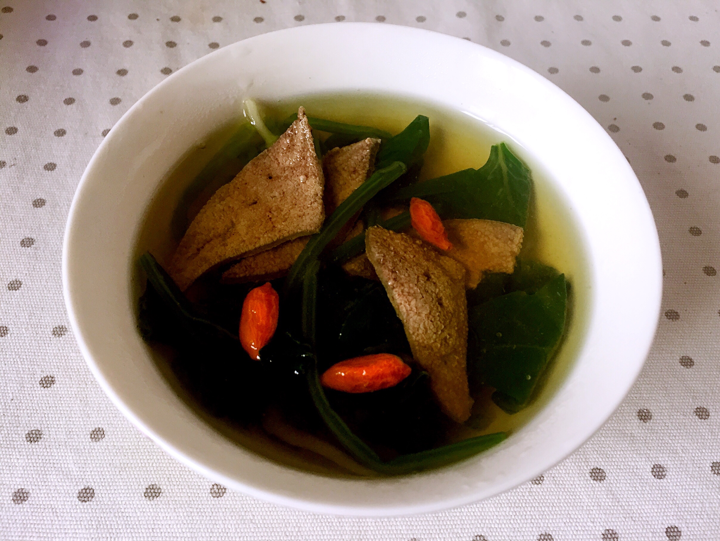 猪肝菠菜汤(电饭锅版超简单)的做法