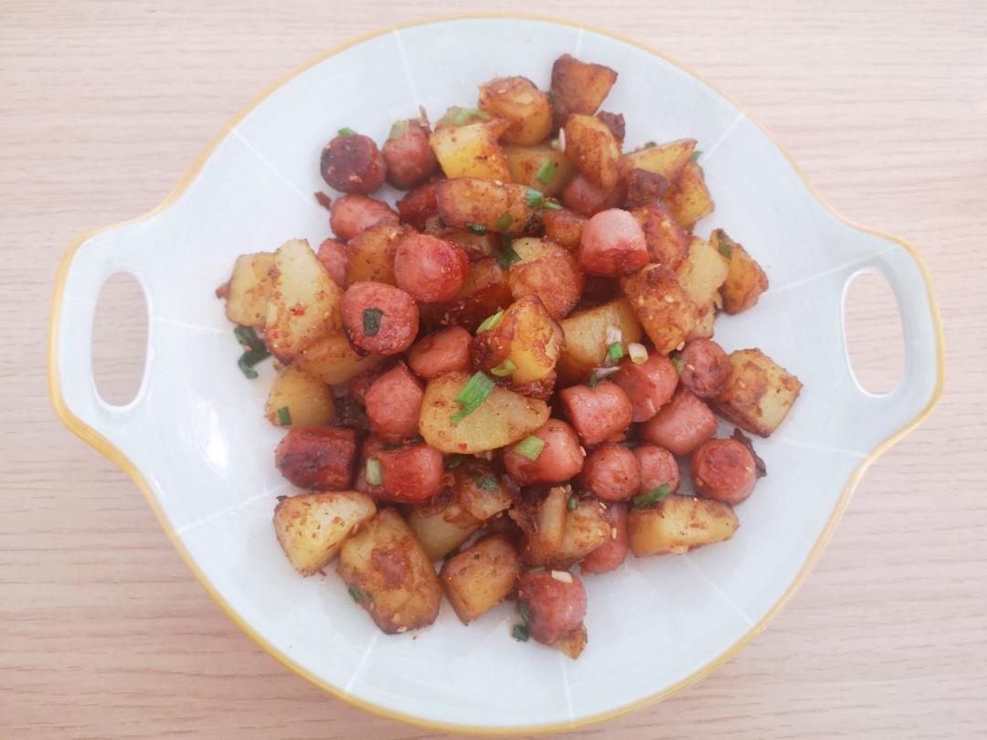 烧烤风味的土豆小香肠
