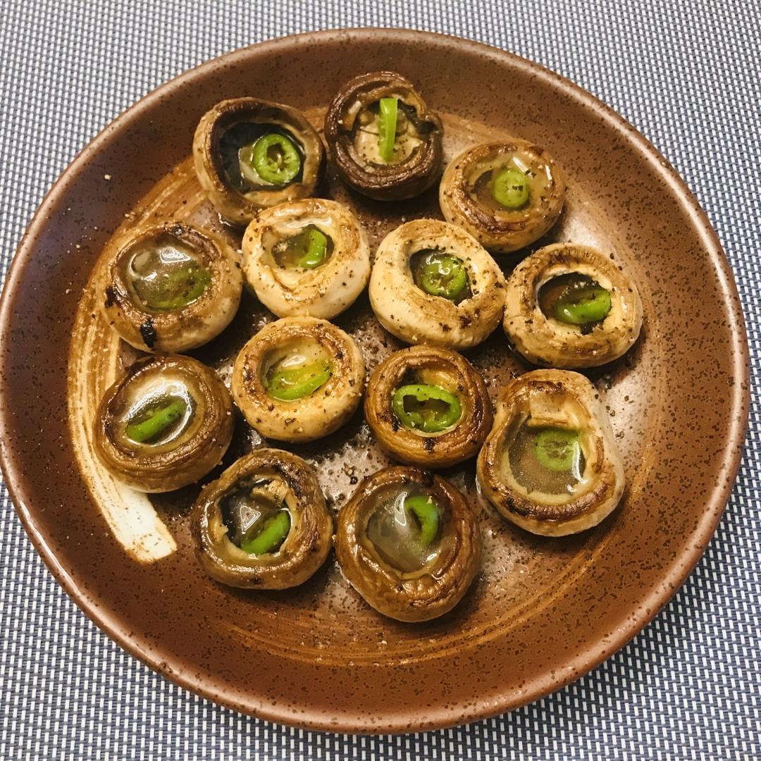 香煎口蘑  鲜的扭起来