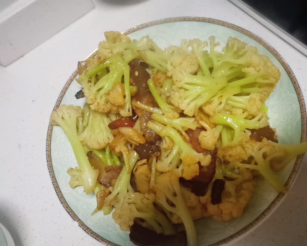 熏肉干锅花菜，超级下饭菜