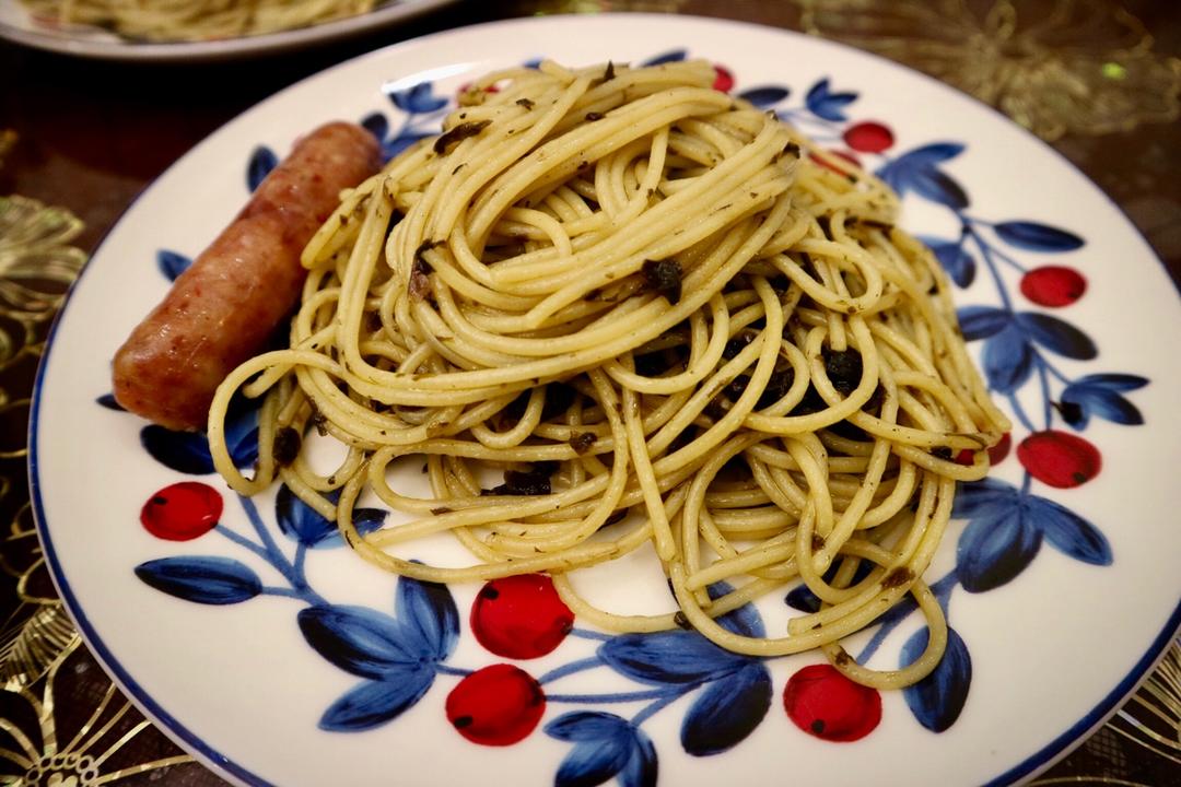 可能是最好吃系列--橄榄菜培根意面