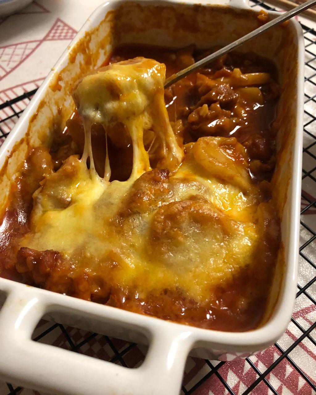 辣鸡肉芝士年糕