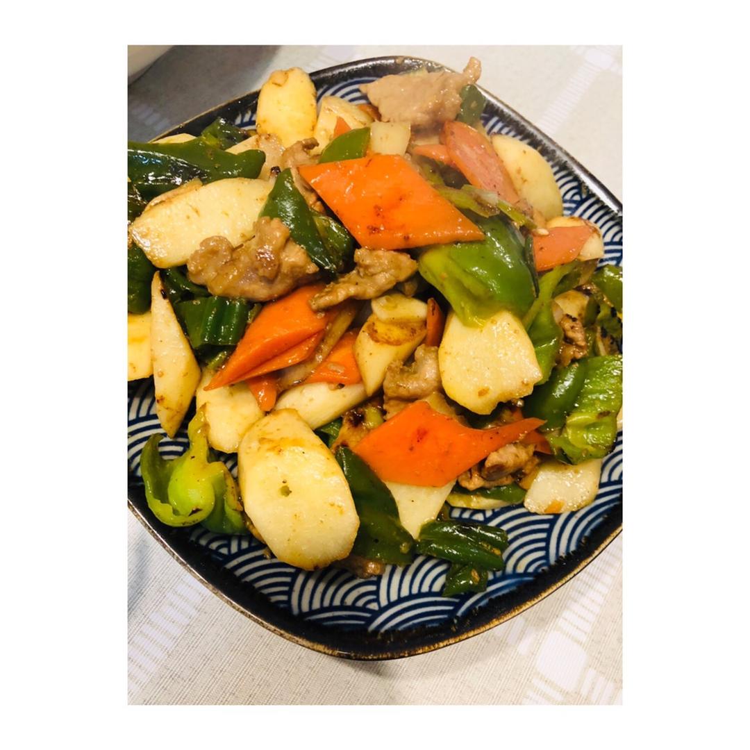 山药胡萝卜炒肉