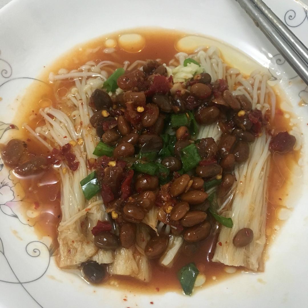 水豆豉拌金针菇
