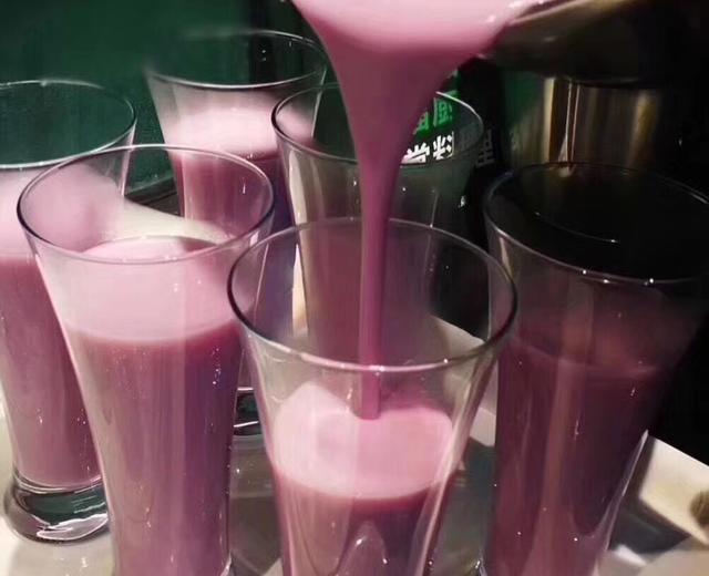 紫薯山药牛奶热饮