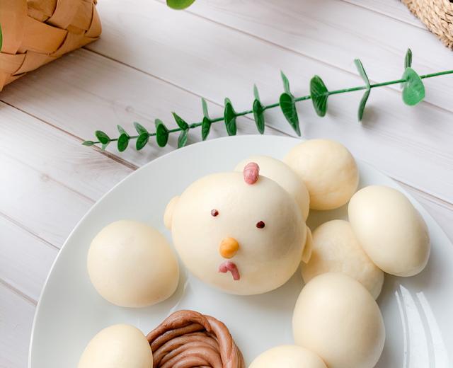 卡通馒头全麦馒头母鸡和鸡蛋的做法