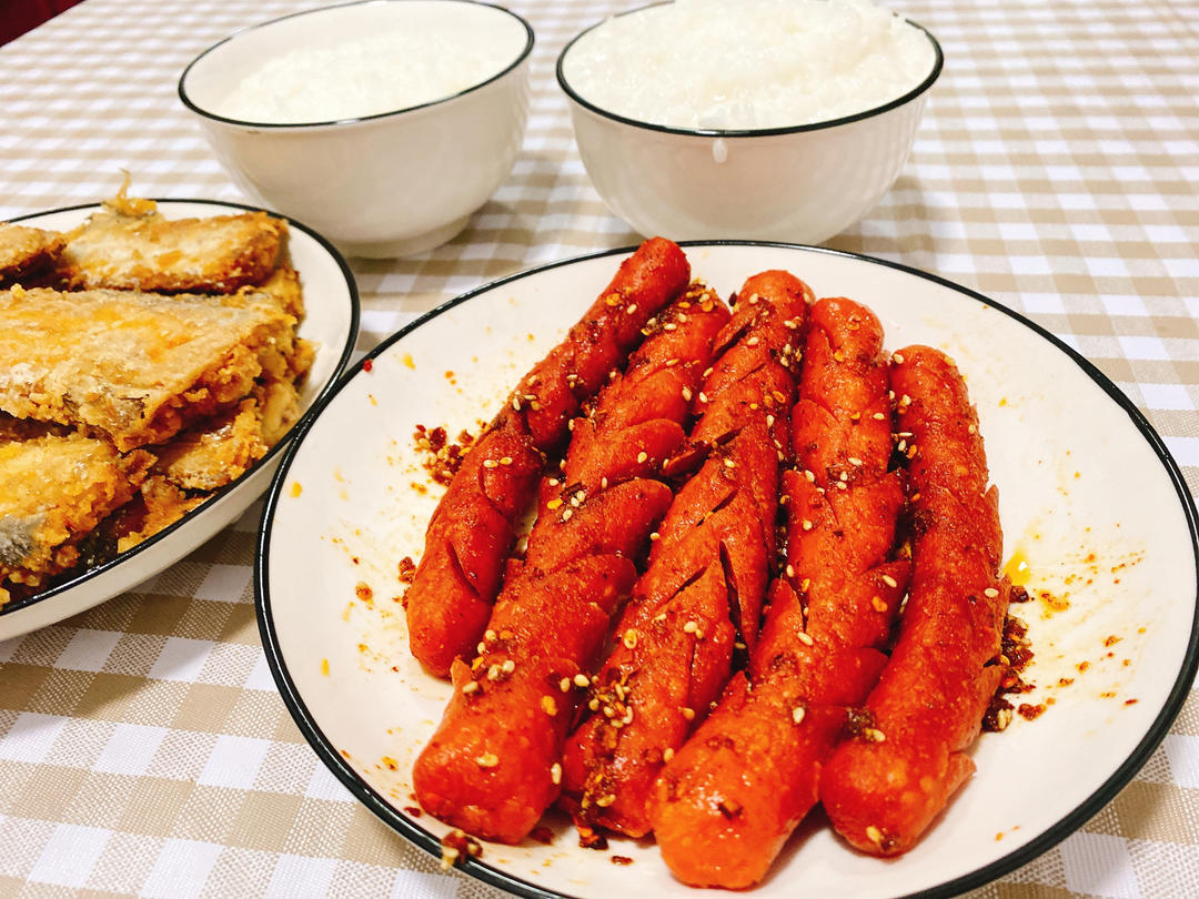 家庭版炸脆皮火腿肠