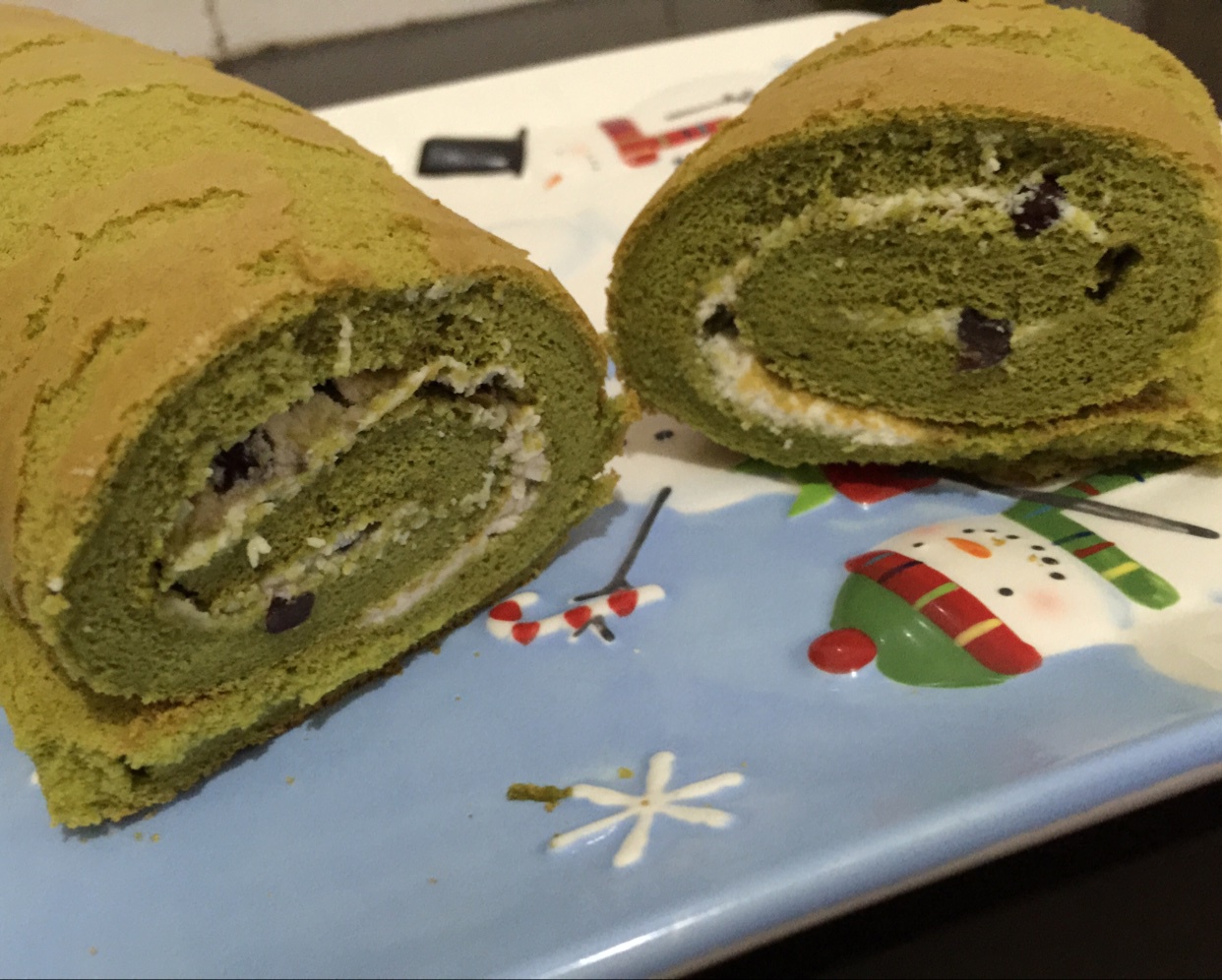 抹茶戚风蛋糕卷