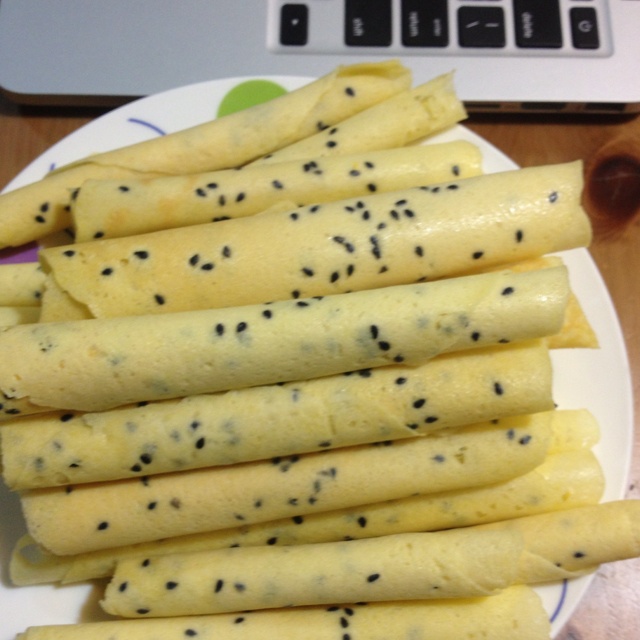 平底锅脆皮蛋卷