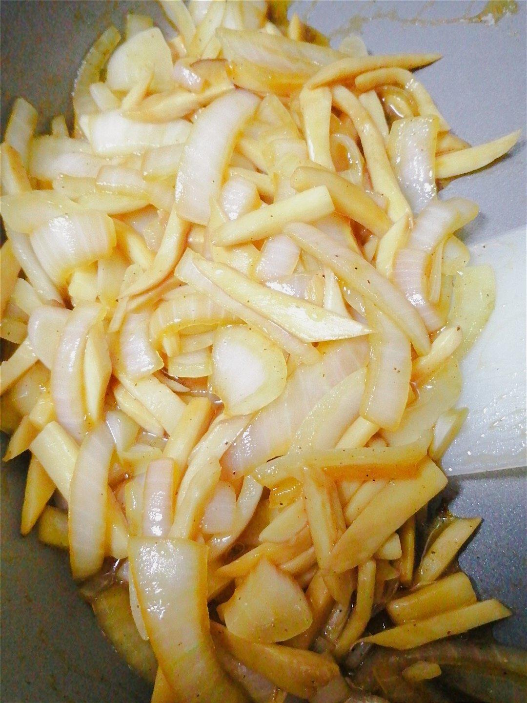洋葱遇到杏鲍菇