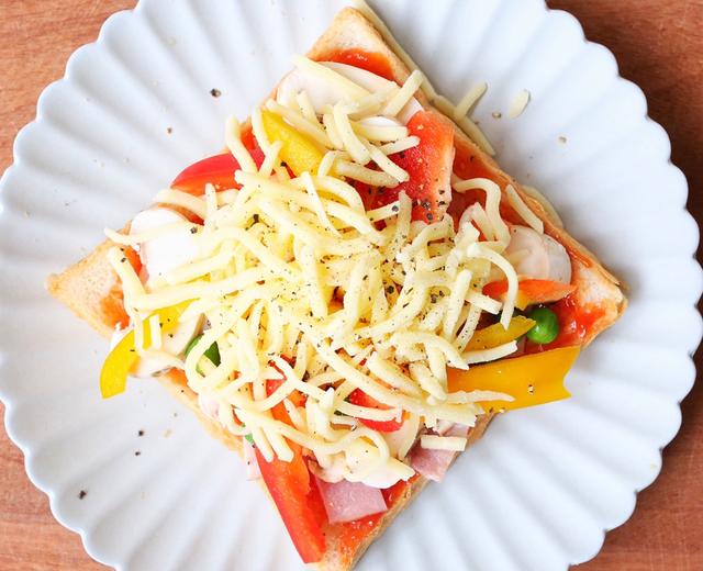 必吃丨10分钟快手早餐丨营养健康吐司披萨的做法