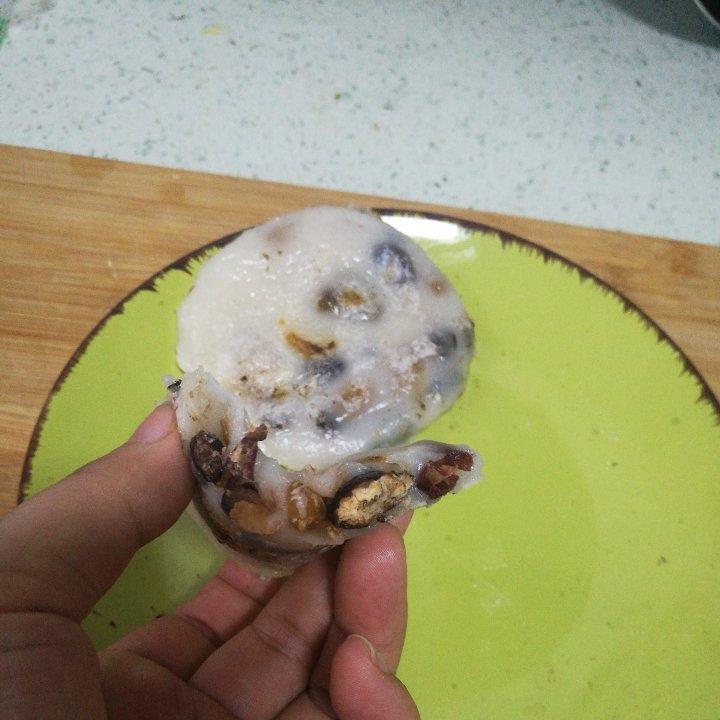 不加一滴油和糖！软糯香甜的红豆糯米饼～