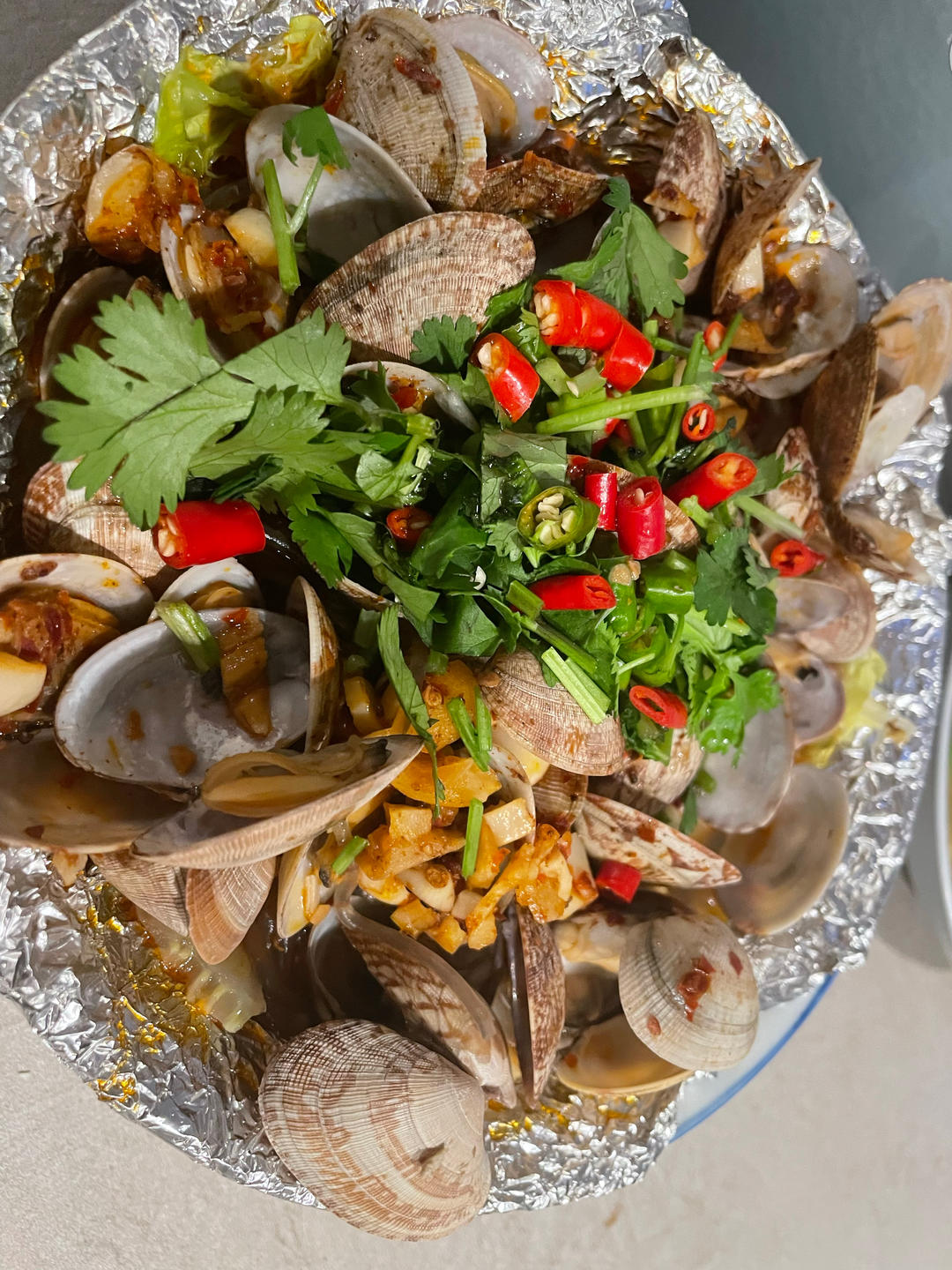 锡纸花甲粉自制