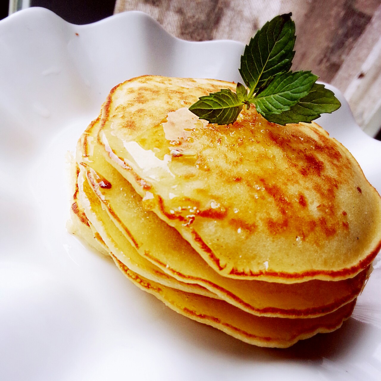 mei-做的基础松饼pancakes(高筋面粉版)