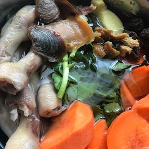 鸡脚螺头红萝卜西洋菜汤的做法 步骤5