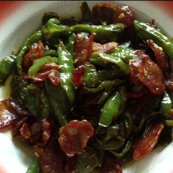 青椒炒香肠
