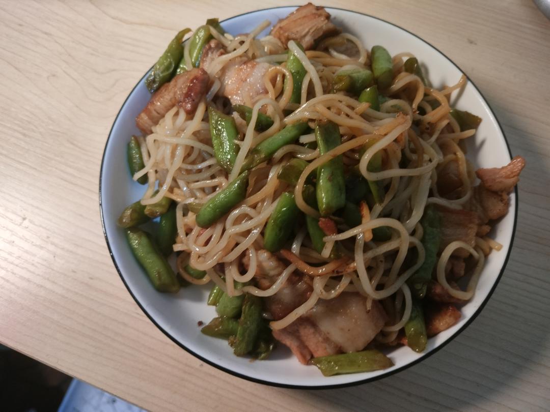 地道老北京扁豆焖面 豆角焖面 太好吃小心吃撑哦