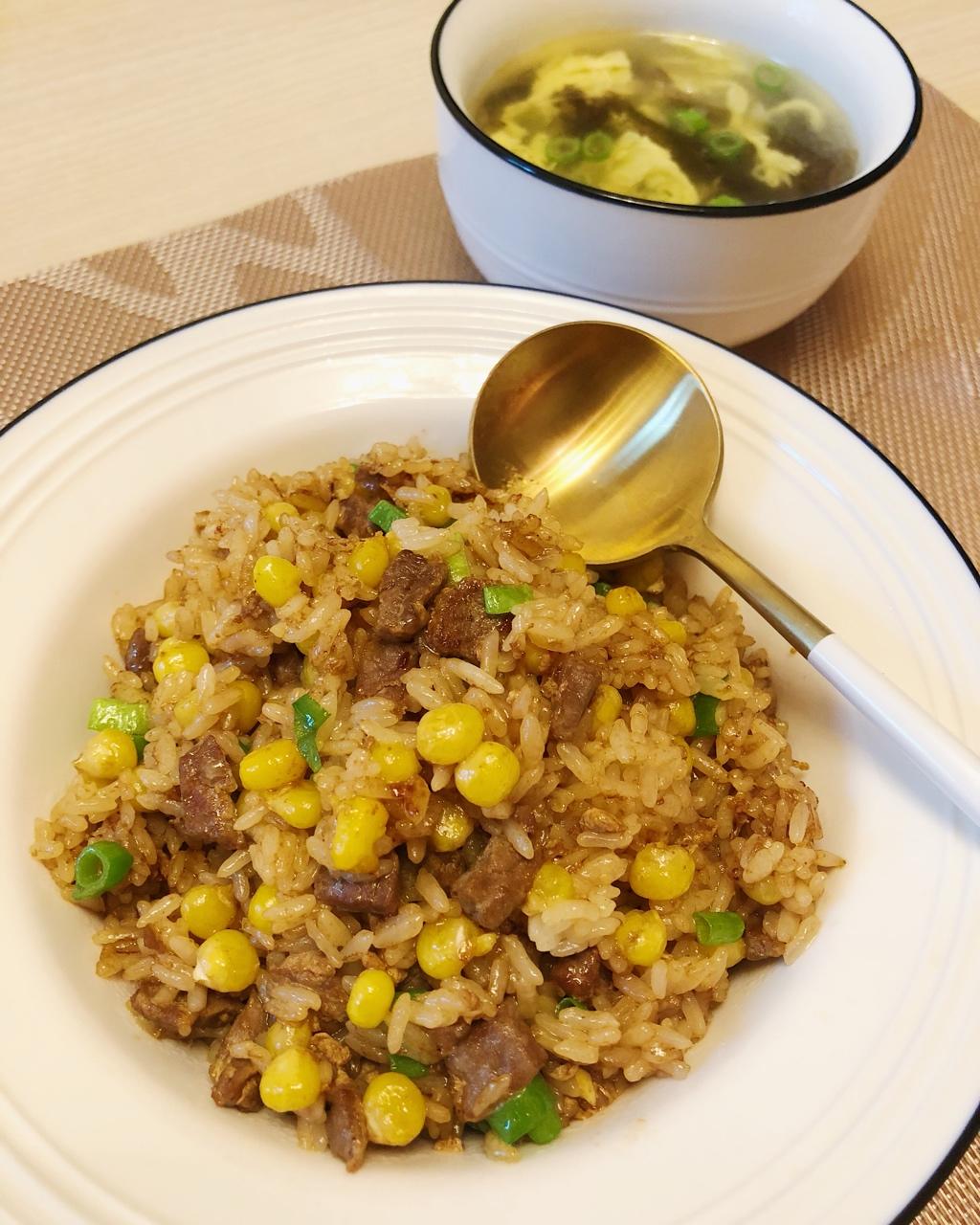 旋旋的糖包儿做的黯然销魂牛肉炒饭