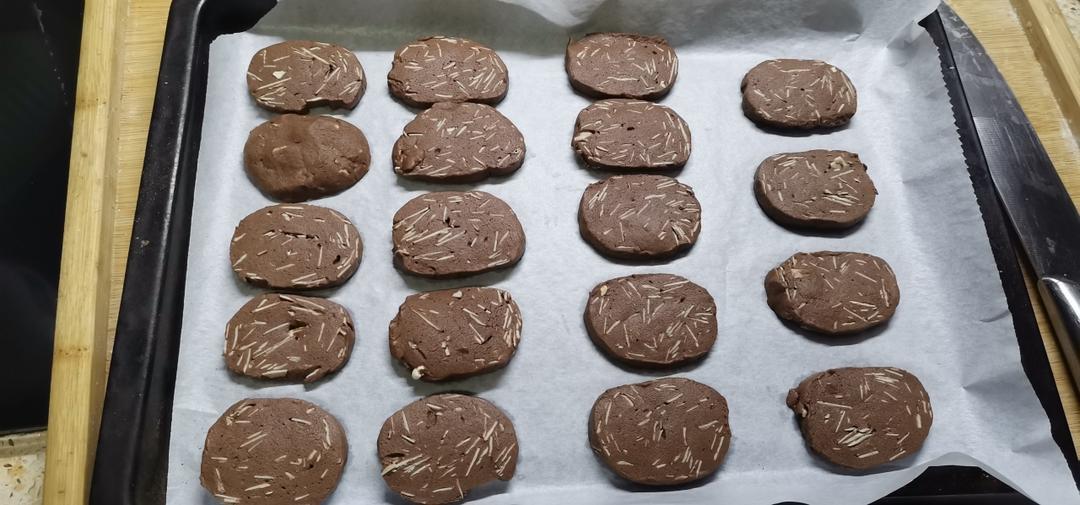 酥掉渣❗️巧克力控超爱✅巧克力杏仁曲奇饼干