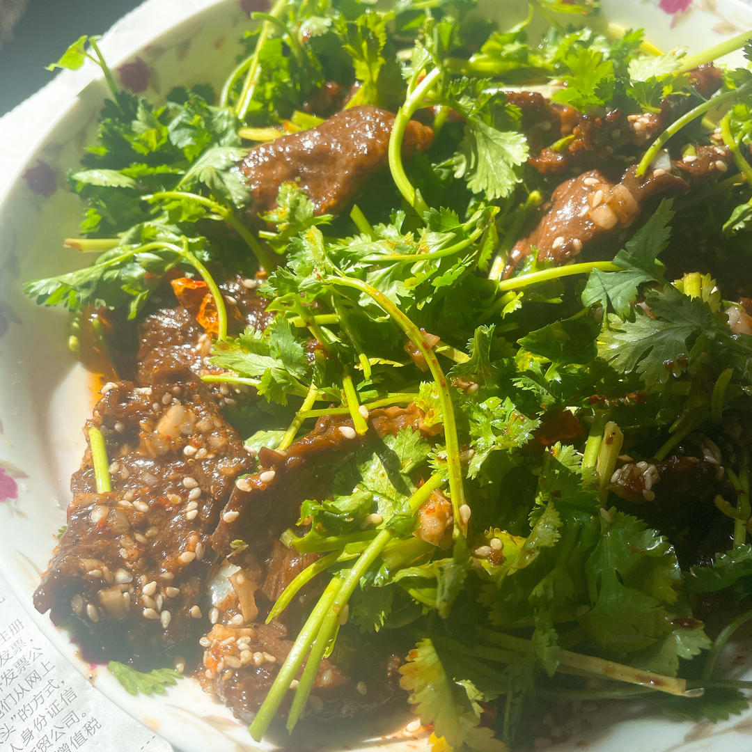 香菜拌牛肉
