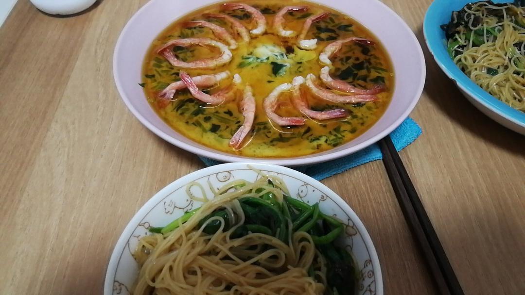 菠菜虾仁蒸蛋