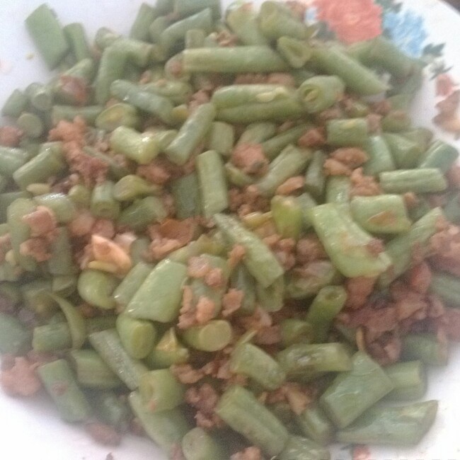 肉沫豆角下饭菜