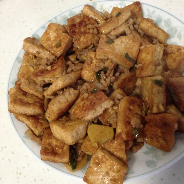 肉末烧豆腐