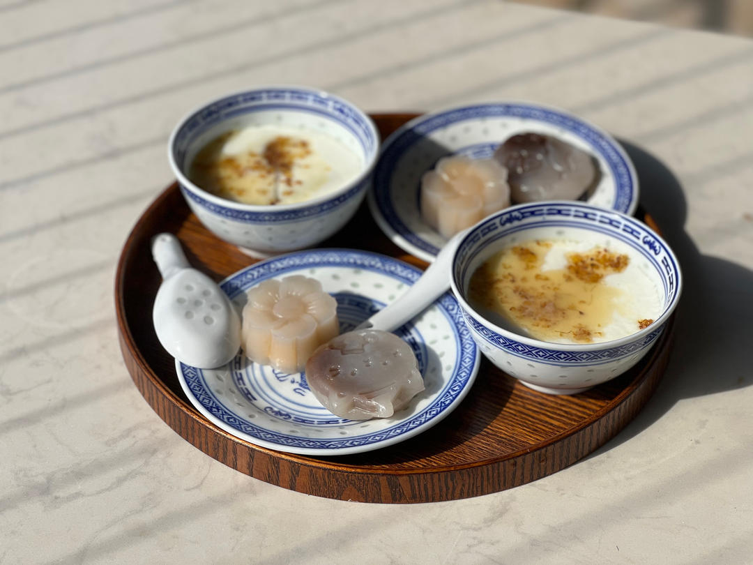 广东经典点心-豆沙水晶饼