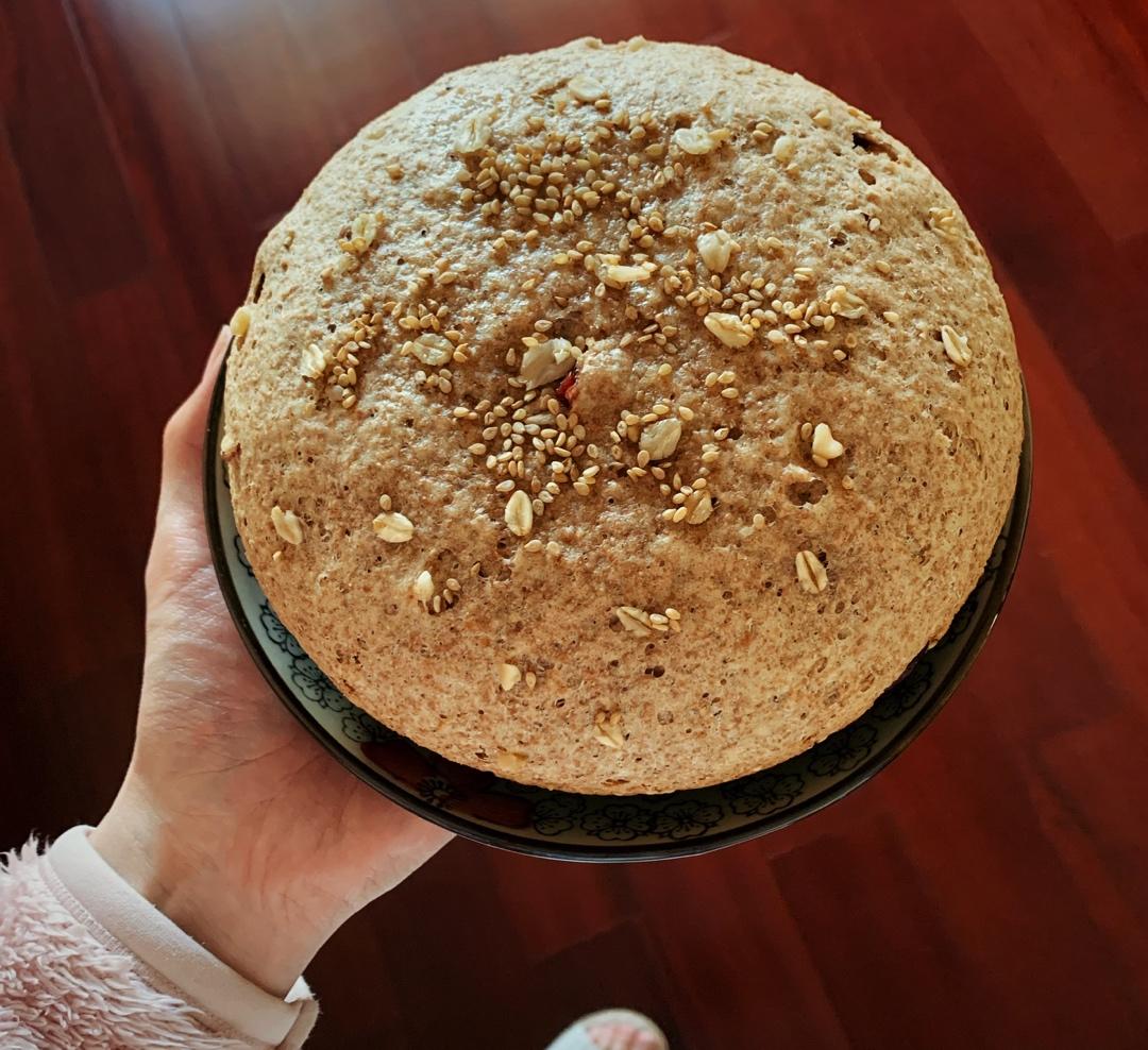 简易超好吃的电饭煲全麦面包