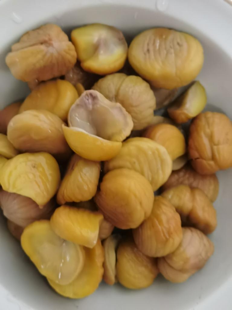 剥板栗皮的小方法