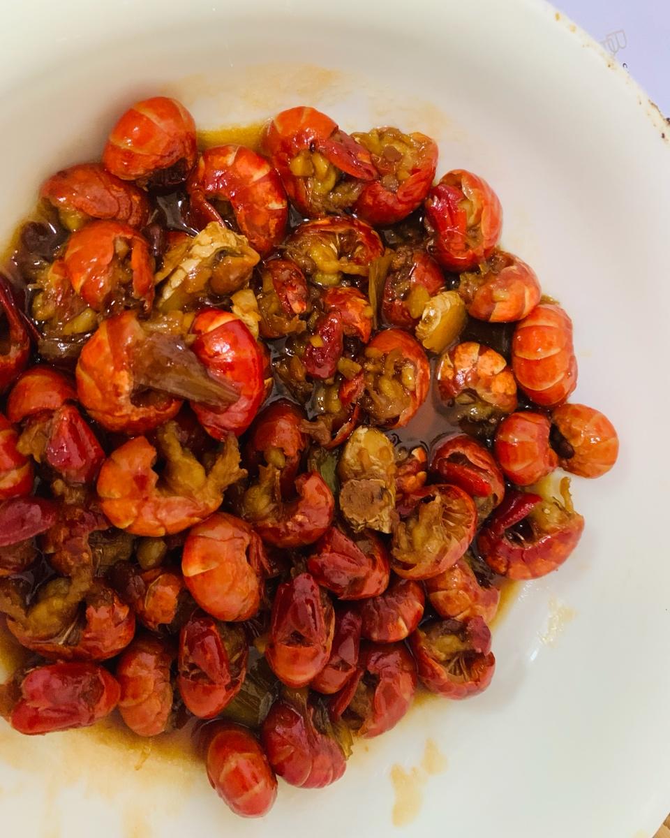 刀工很差的小笨蛋做的新密炒虾尾