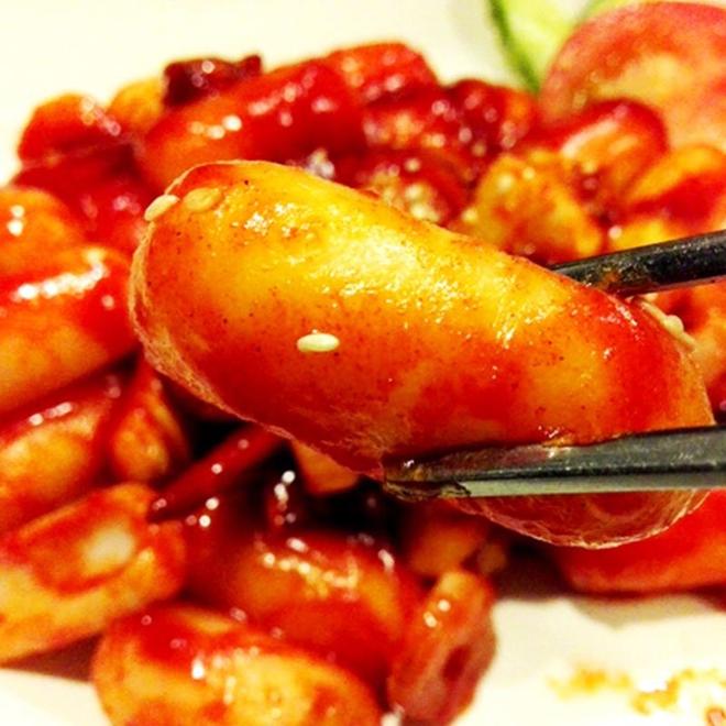 谢式自制“番茄🍅什锦年糕炒大虾”好吃到舔盘的做法