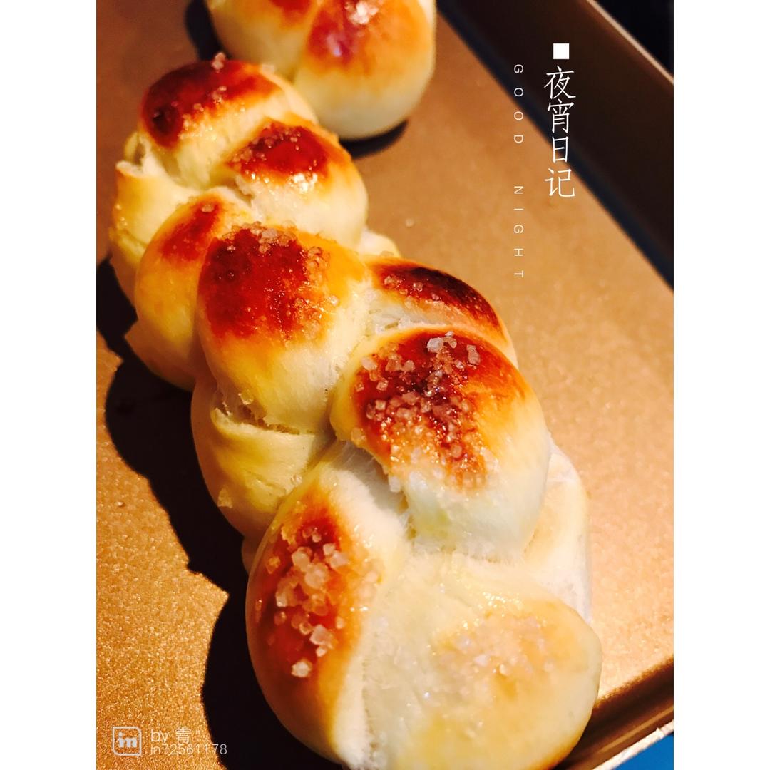 砂糖麻花面包（两股辫子）